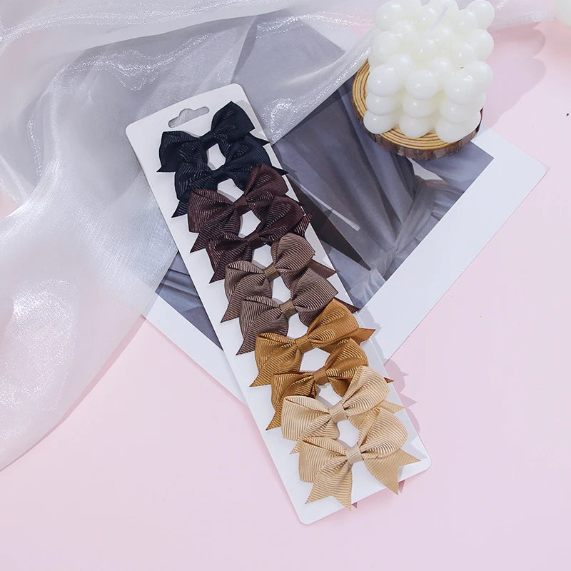 Girls Hair Bow Clips – 10 Pcs
