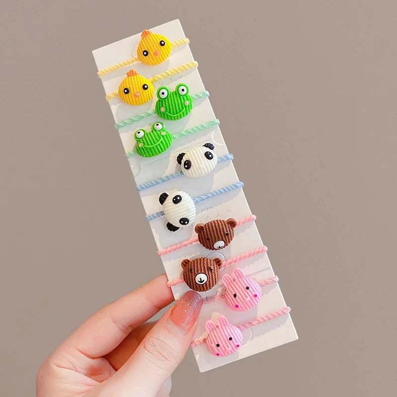 Girls Flower Hair Ties Set