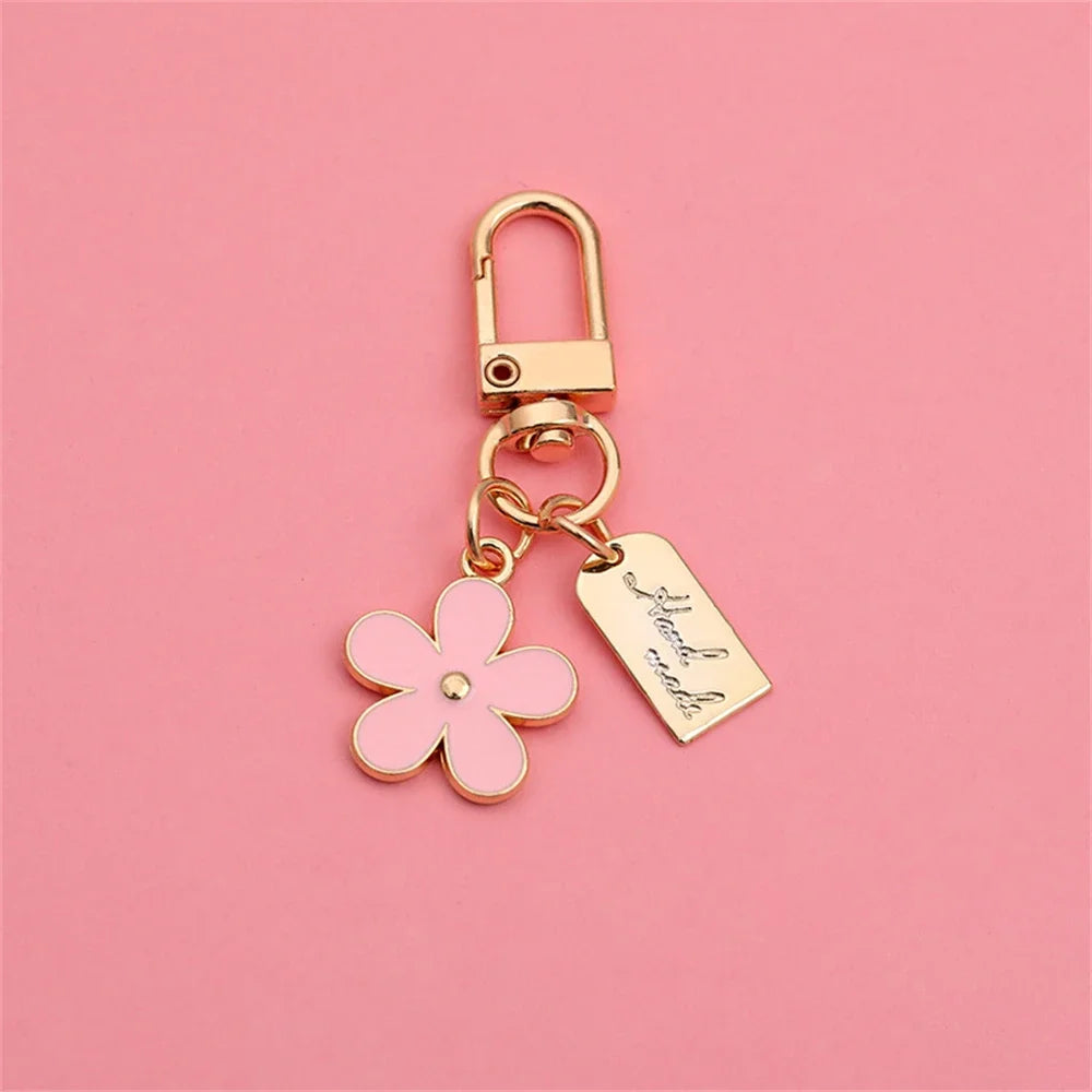 Enamel Cherry Blossom Keychain