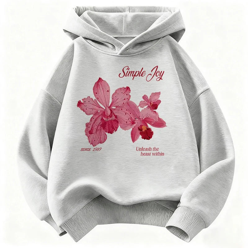 Kids Flower Print Hoodie