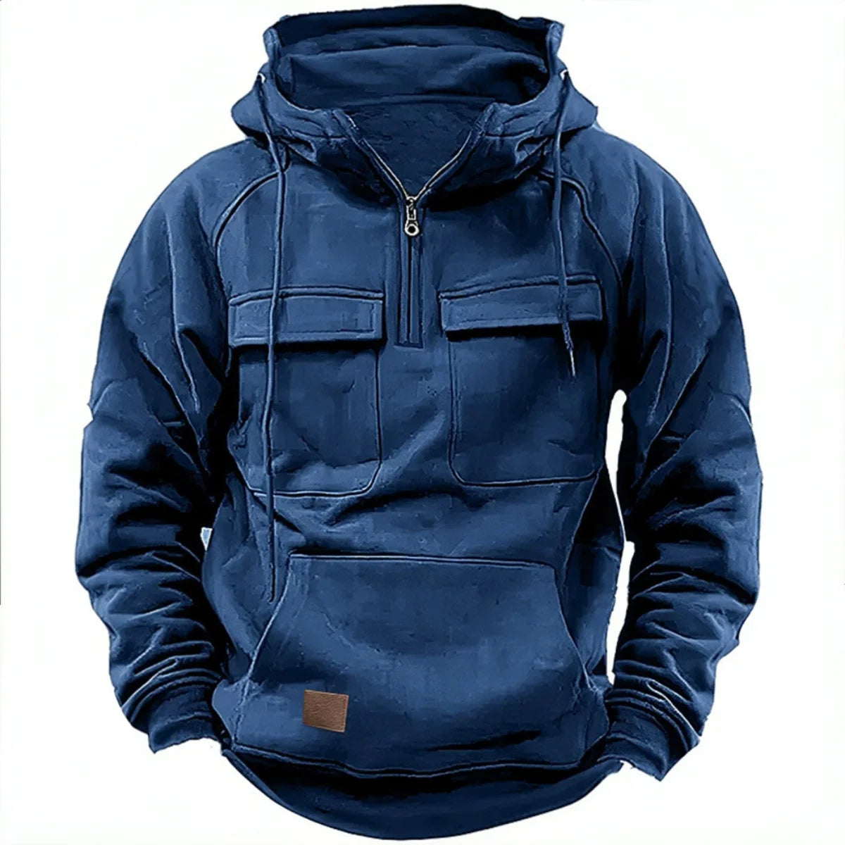 Men's Multi-Pocket Pullover Hoodie