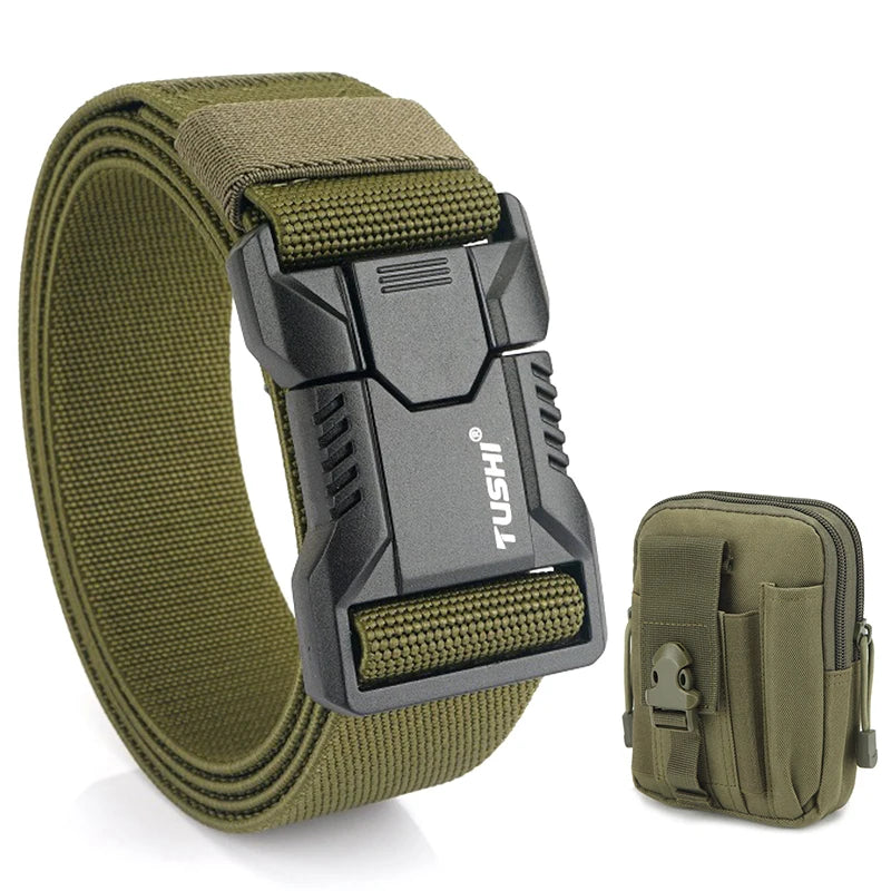 Tactical Elastic Belt with Quick Release Buckle