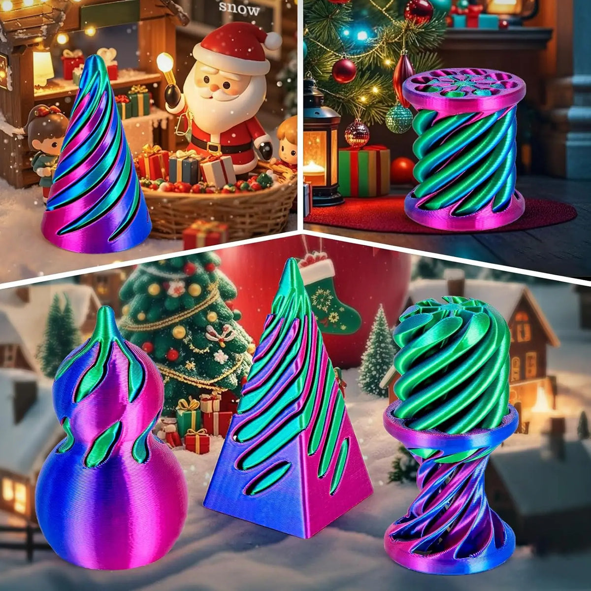 3D Printed Spiral Cone Fidget – 6 Pack