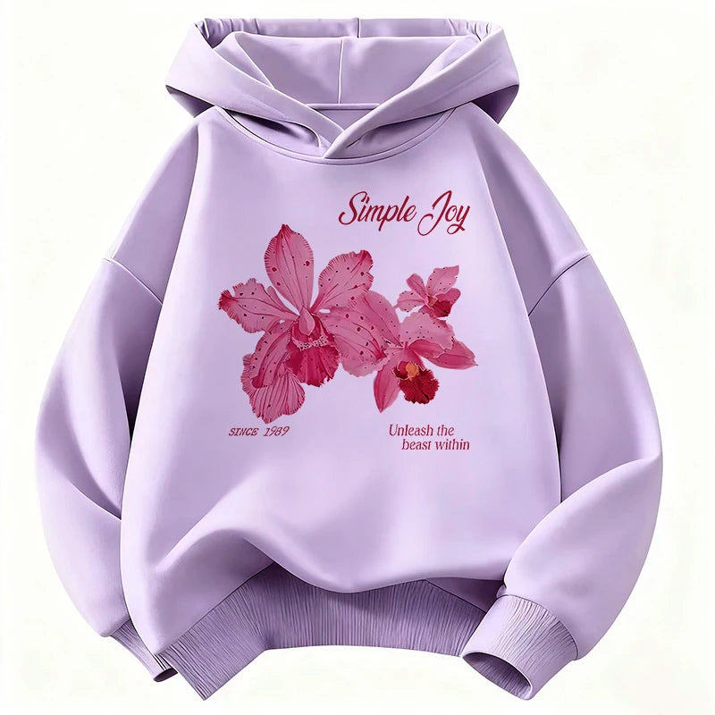 Kids Flower Print Hoodie