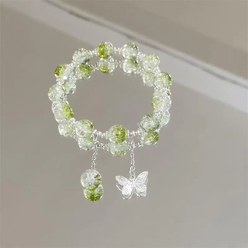 Lucky Bead Butterfly Charm Bracelet