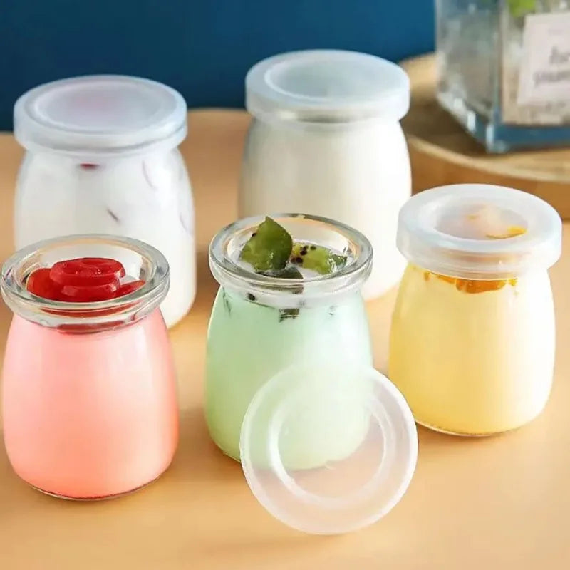 Pudding & Yogurt Jars with Lids 100ml