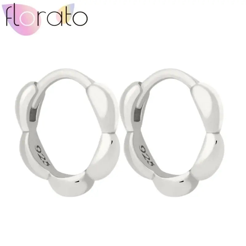 925 Silver Plain Circle Hoop Earrings