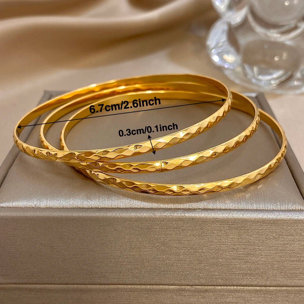 ⭕ Minimalist Thin Round Stainless Steel Bangle