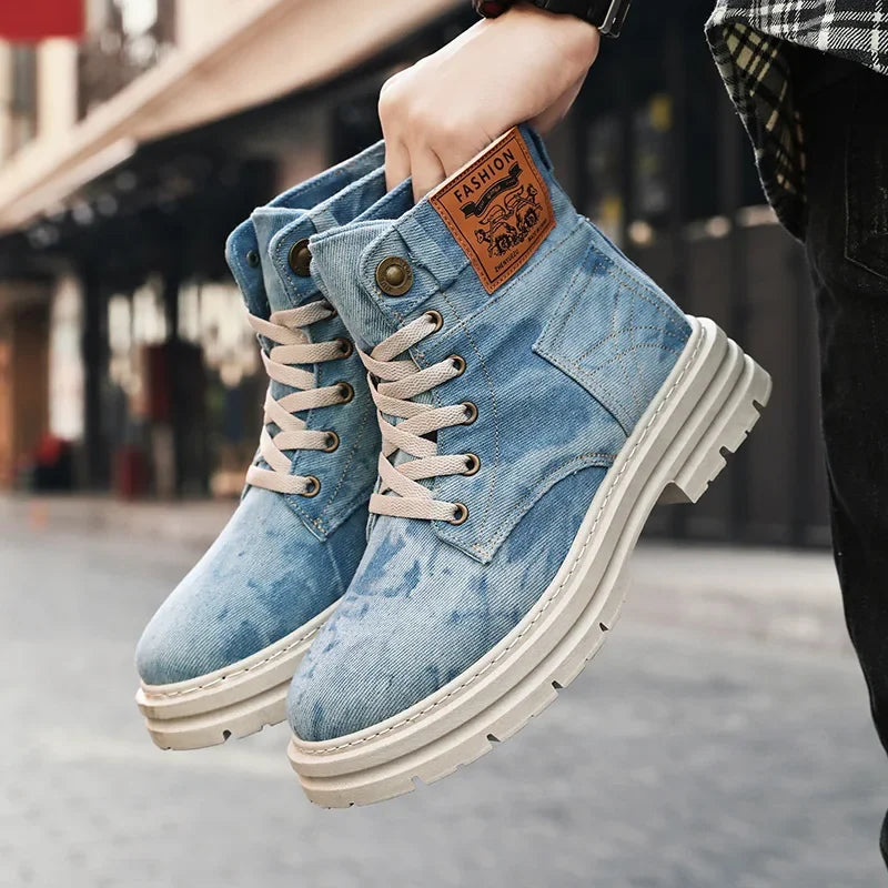 Men's Denim Height-Increase Shoes