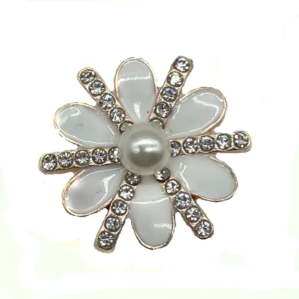 Metal Pearl Shoe Charms