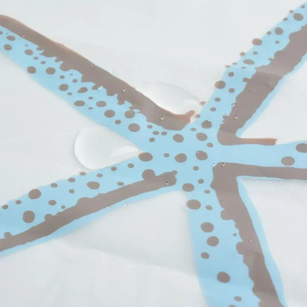 Starfish Seashell Shower Curtain
