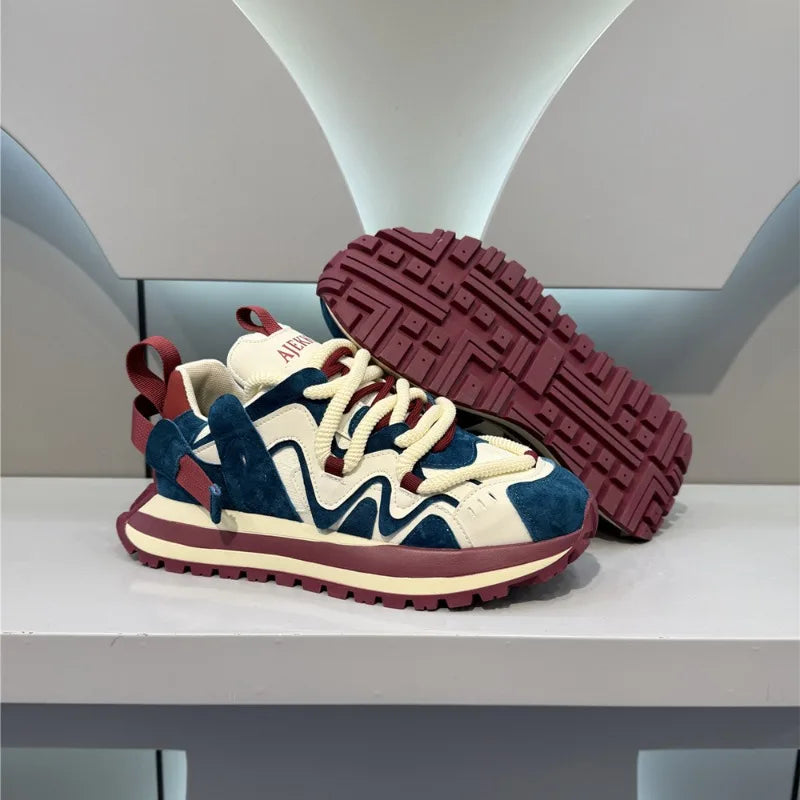 Men's Platform Lace-Up Sneakers