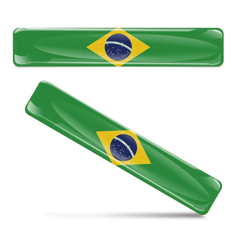 🌍 3D Reflective Flag Sticker