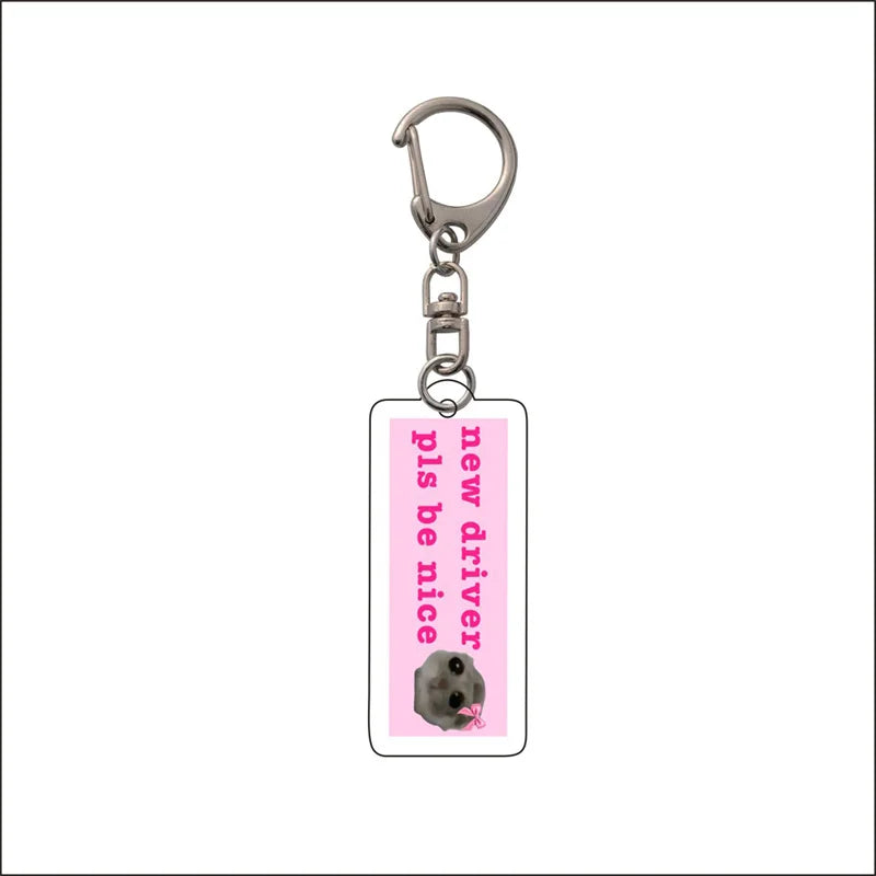 Crying Hamster Meme Keychain