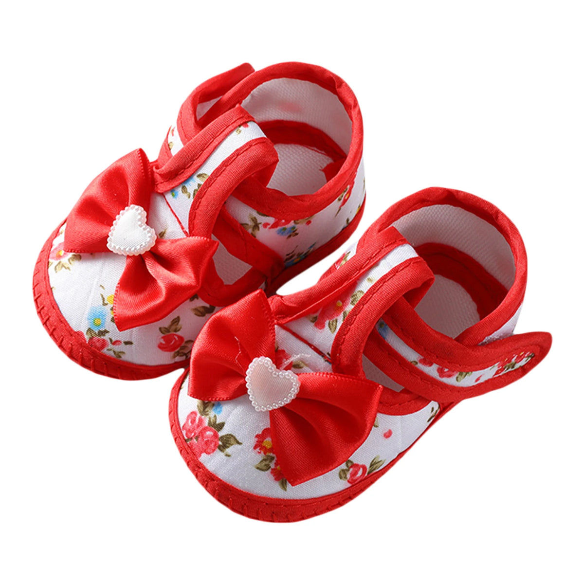 Baby Girls Bow Soft Sole Shoes 0–12M