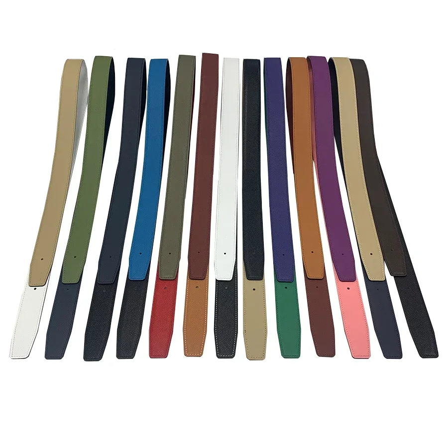 Reversible Leather Belt Strap – No Buckle