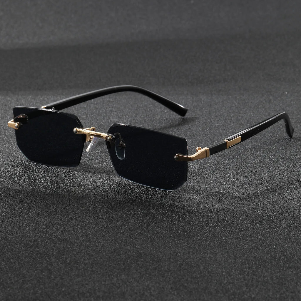 Men's Rimless Polygon Sunglasses