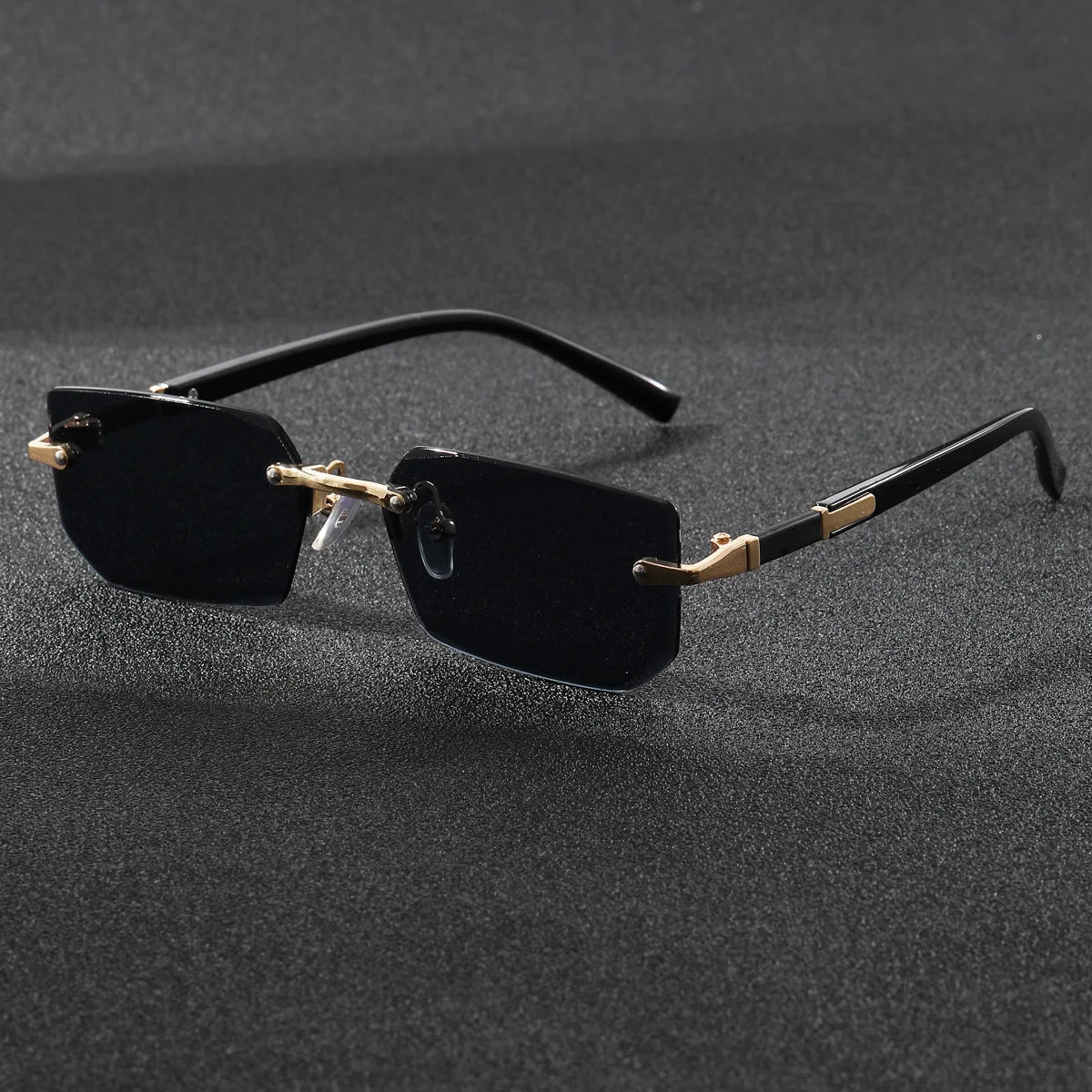 Men's Rimless Polygon Sunglasses