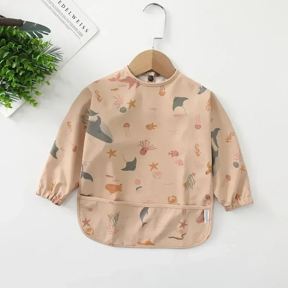 Waterproof Long-Sleeve Baby Bib