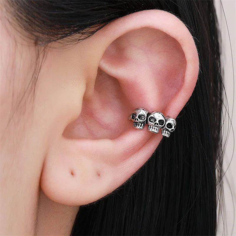 Skull & Ghost Cartilage Ear Clip