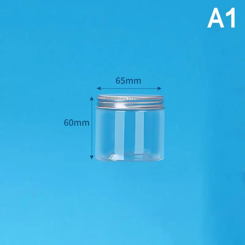 Aluminum Lid Clear Storage Jar