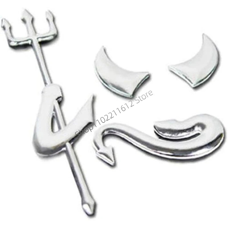 😈 3D Demon Car Emblem Sticker