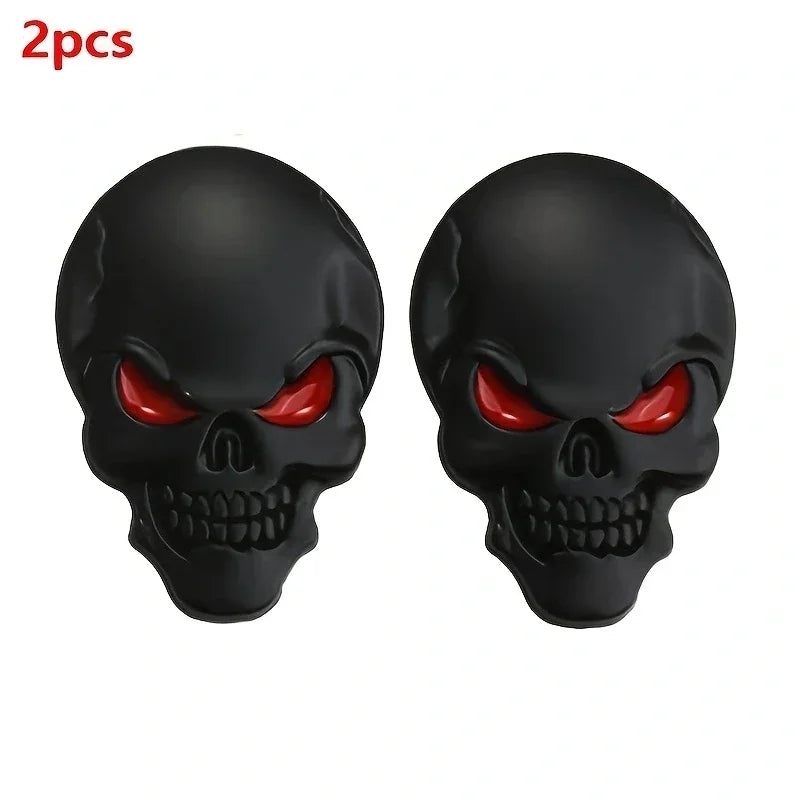 💀 3D Skull Pirate Metal Car Sticker