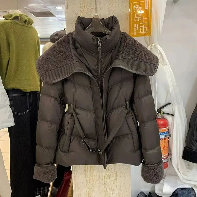 جاكيت نسائي مبطن بقطع تويد