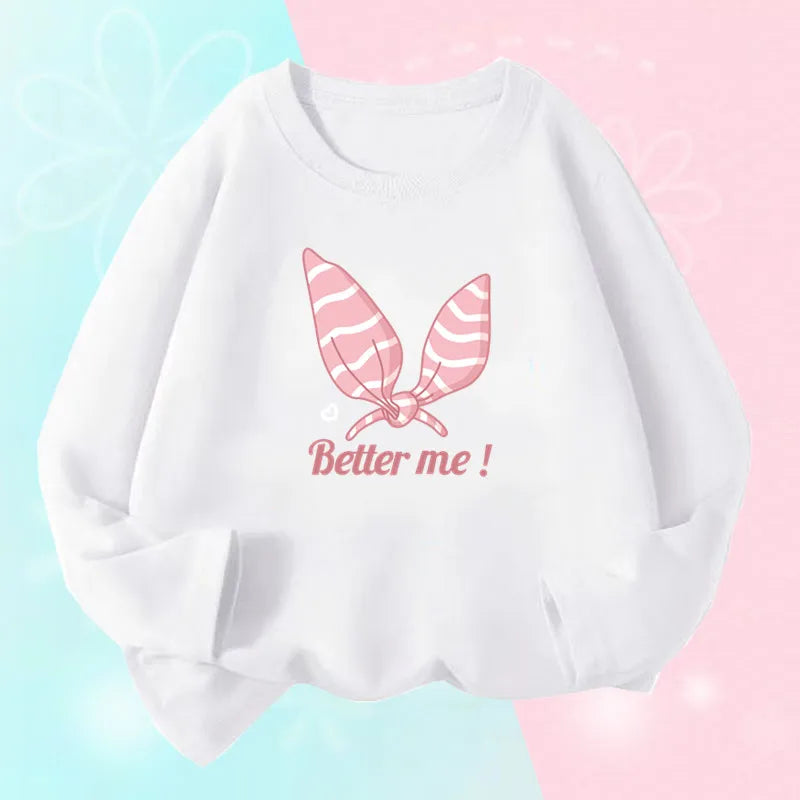 Kids Bow Print Long Sleeve T-Shirt