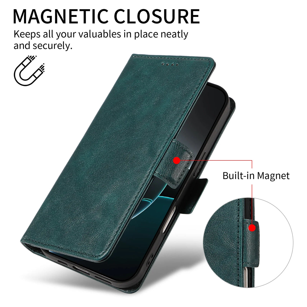 💼 Leather Wallet Flip Case