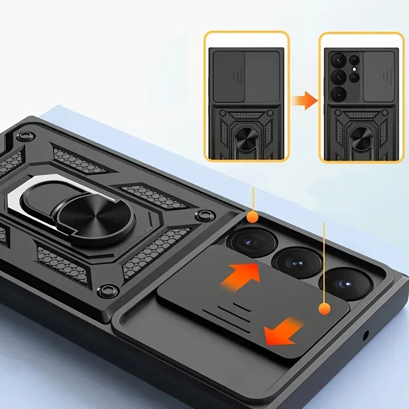 🛡️ Armor Camera Ring Stand Case