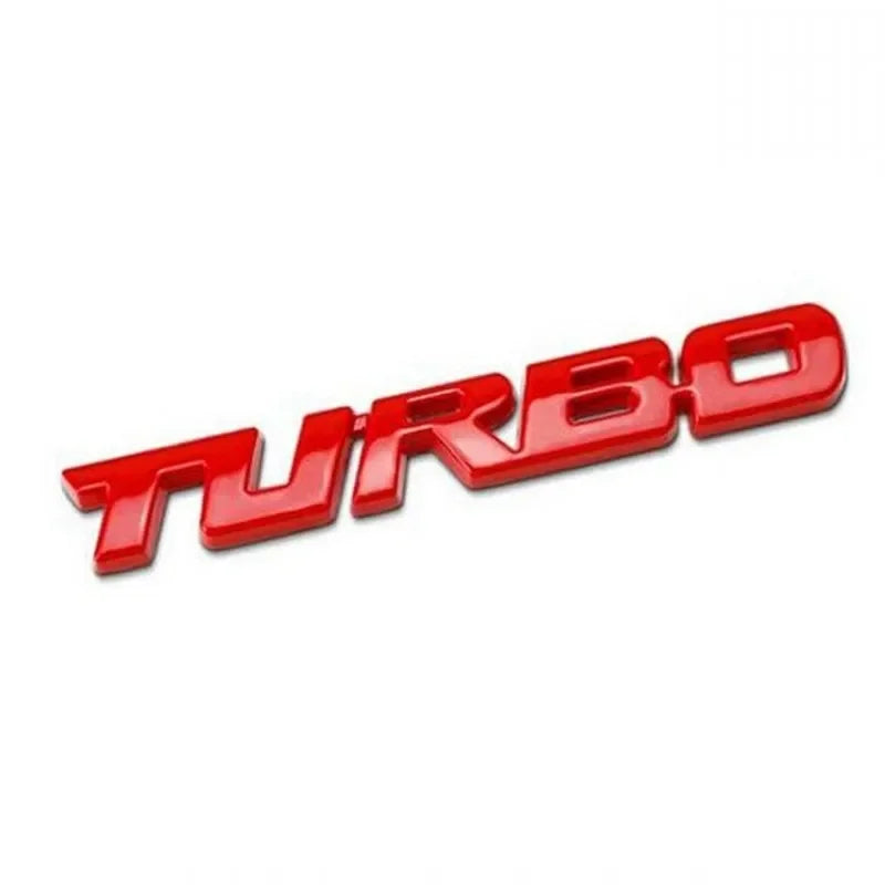 🏁 3D TURBO Metal Emblem Sticker