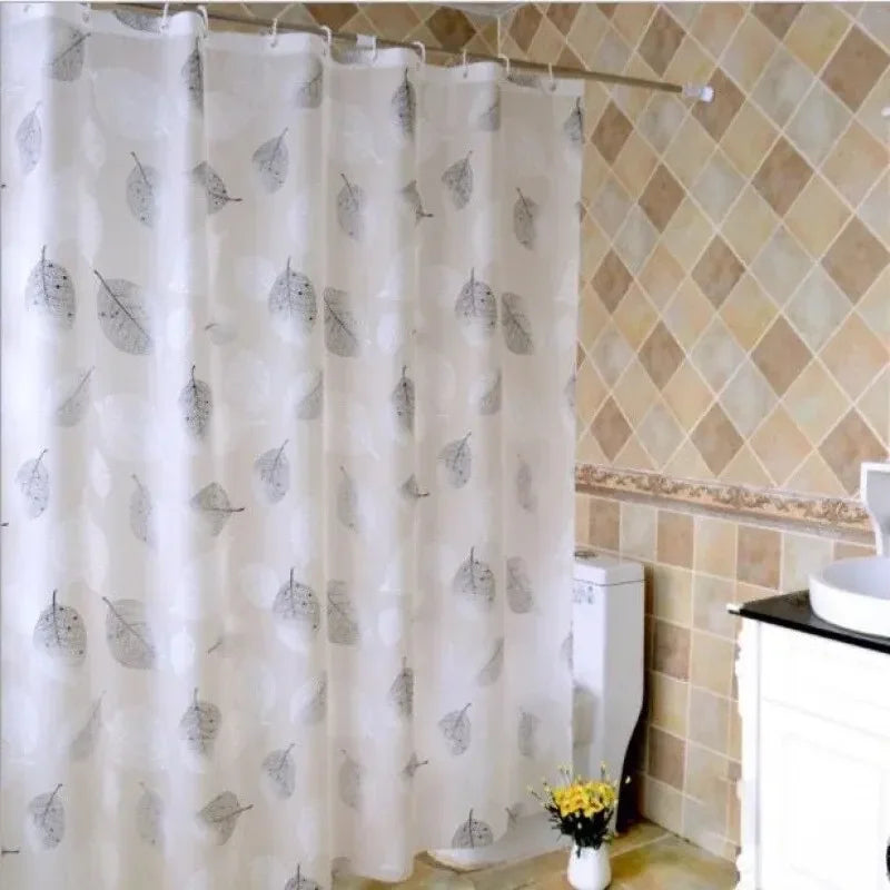 PEVA Waterproof Leaf Shower Curtain