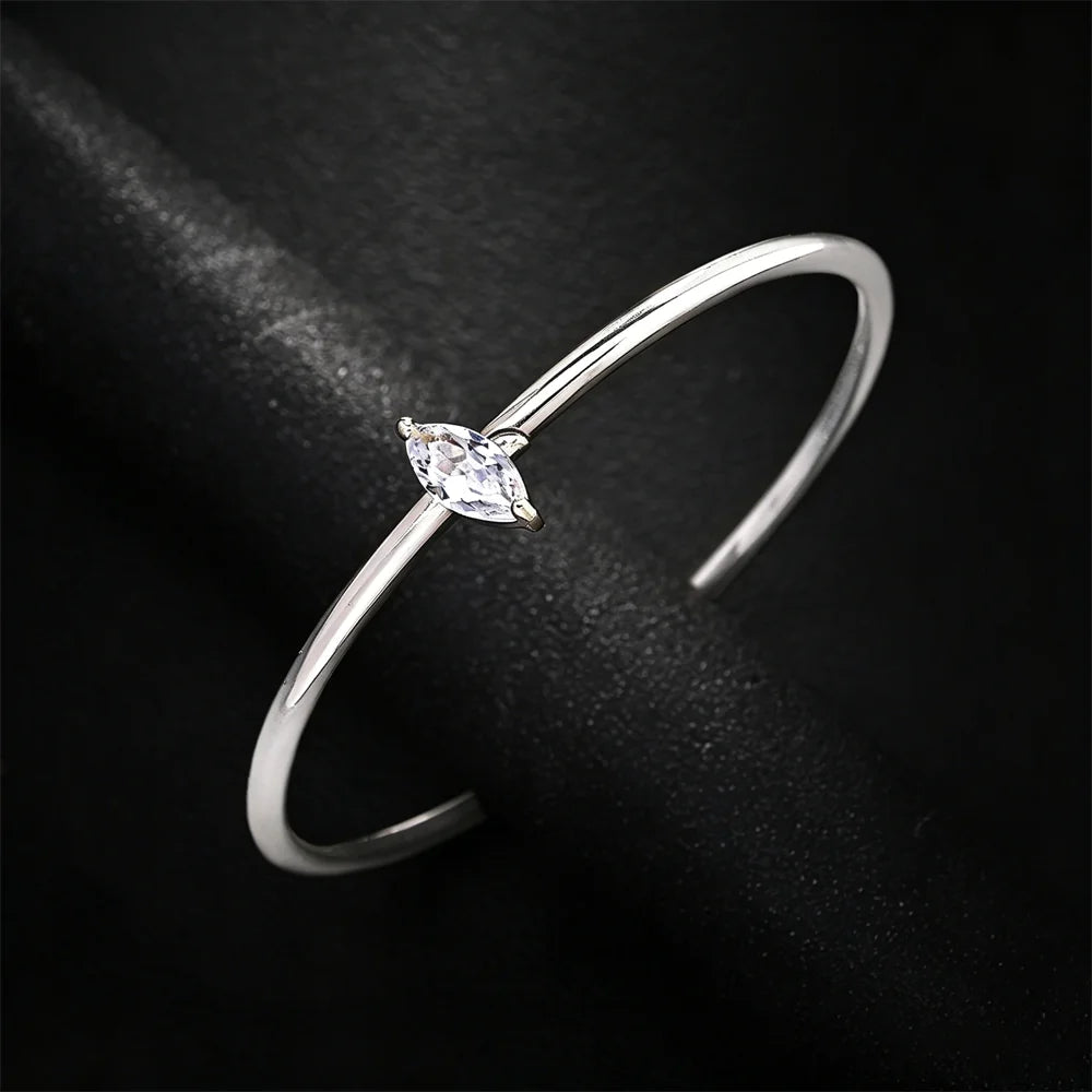 💍 Open Cuff CZ Stackable Bracelet
