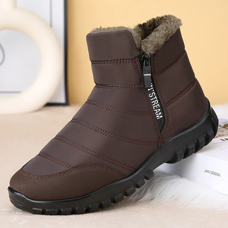 Men's Plush Waterproof Snow Boots
