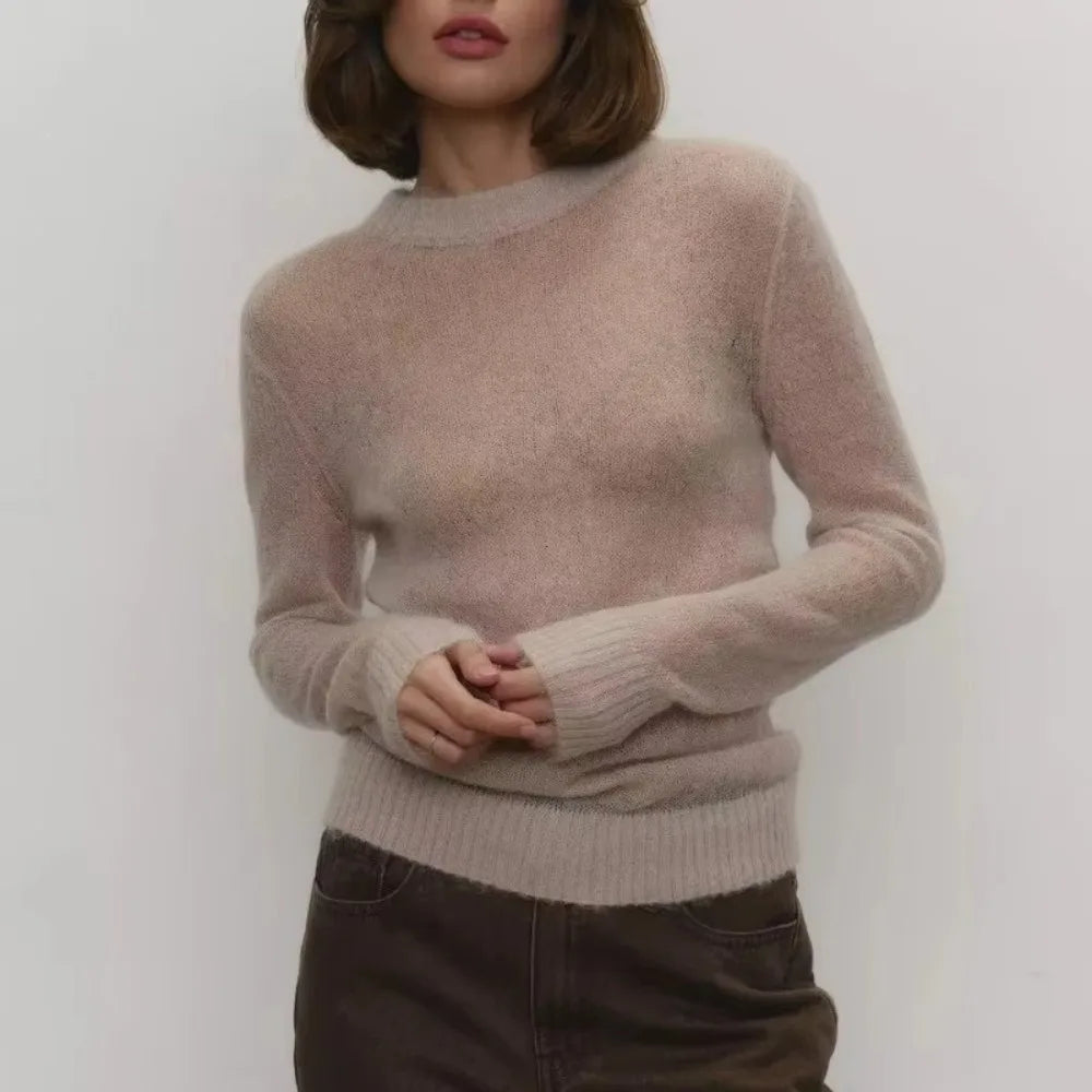 Loose Sheer Knit Sweater