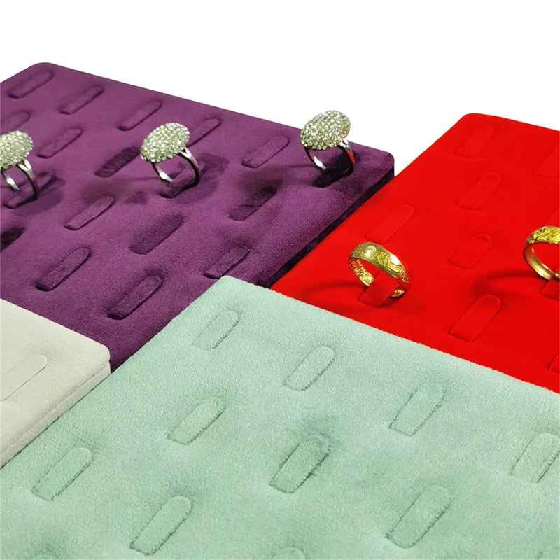 Velvet Ring Display Tray – 22 Slots