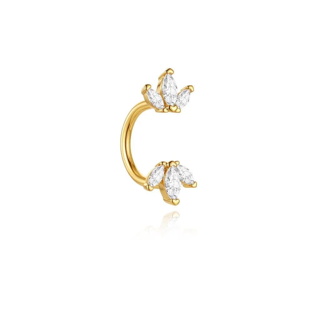 925 Silver Mini CZ Cartilage Stud (1 Pc)