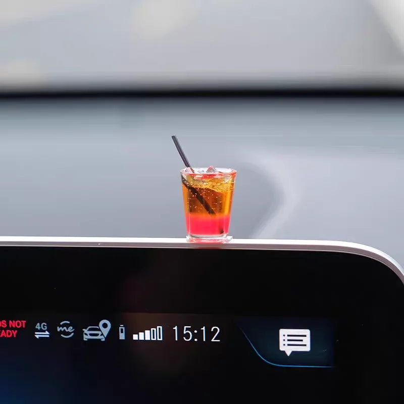 🥤 Mini Drink Cup Car Ornament