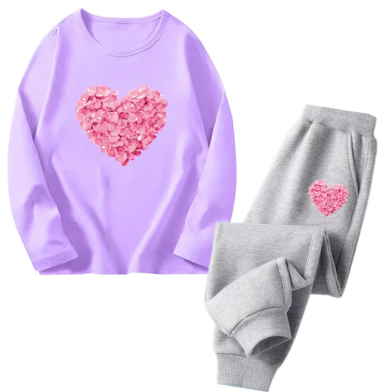 Girls Ballet Print Top & Pants Set