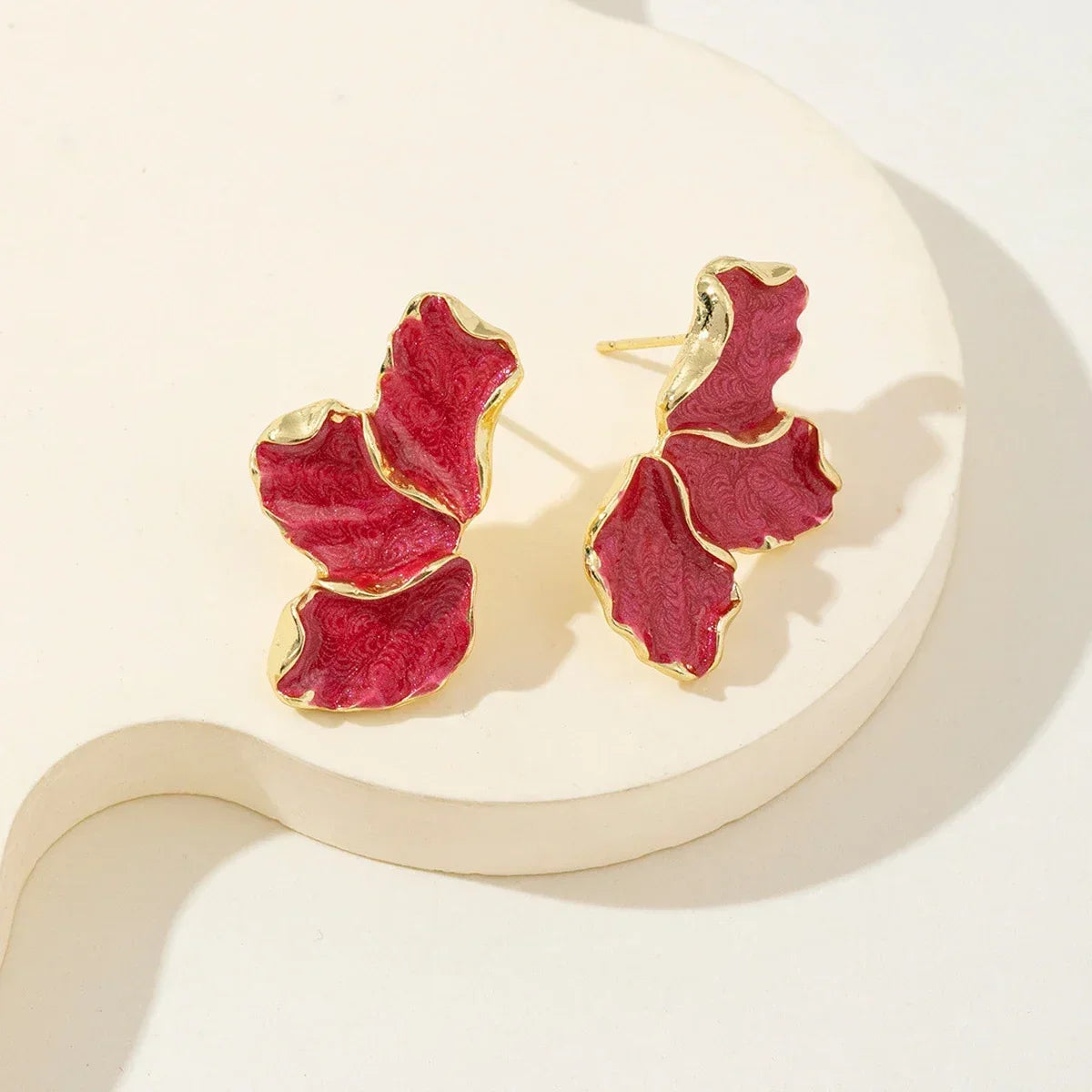 French Petal Stud Earrings