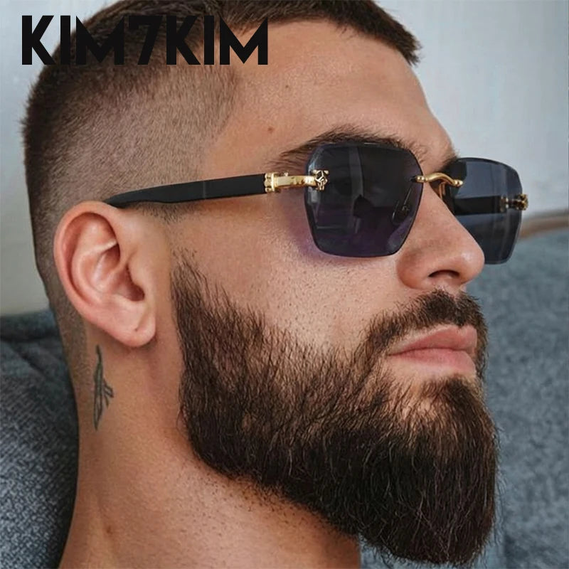 Men's Frameless Photochromic Sunglasses