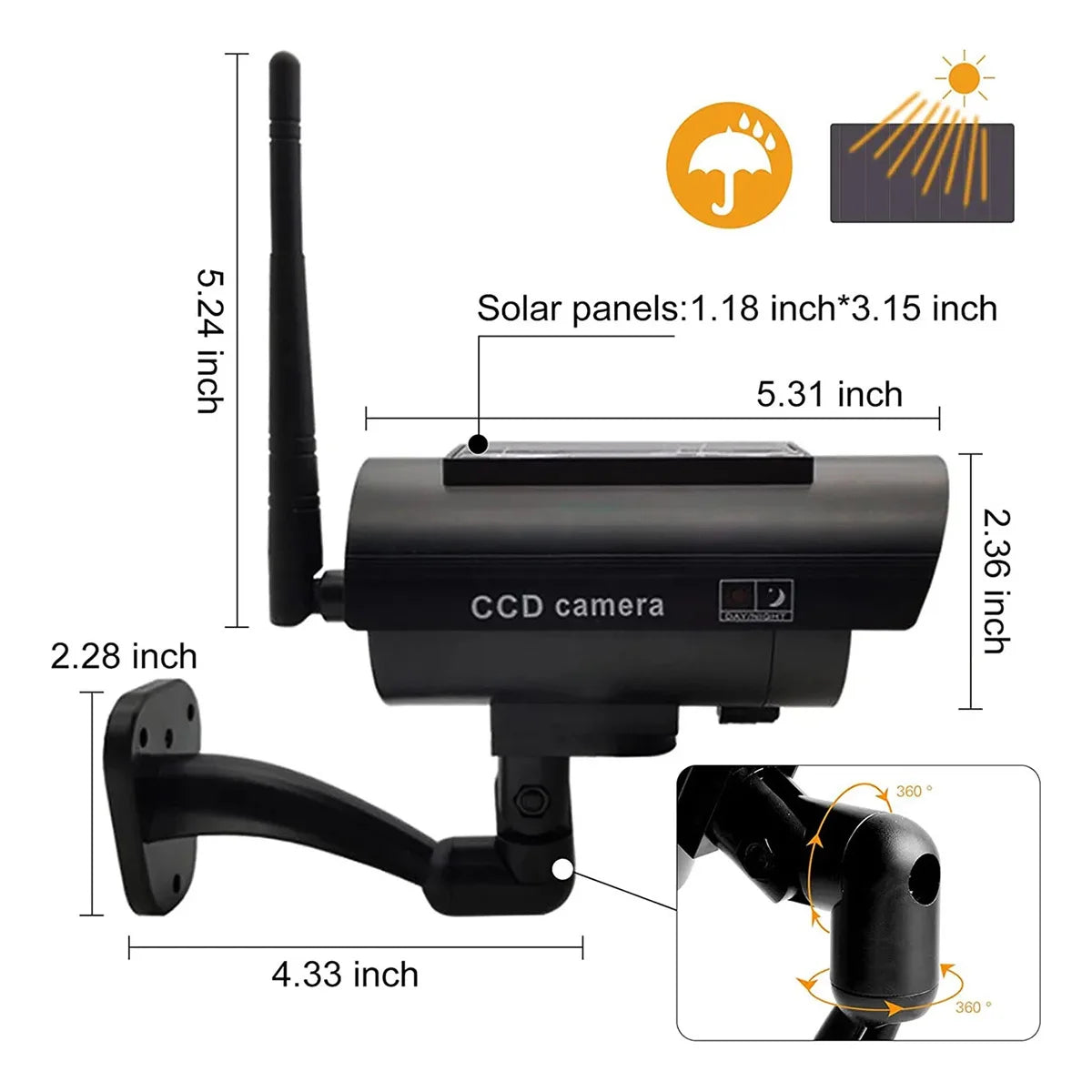🎥 Solar Fake Security Camera