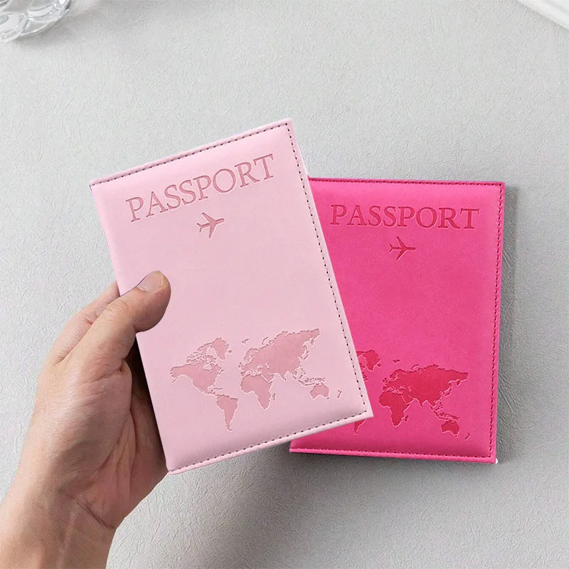 World Map Passport Cover
