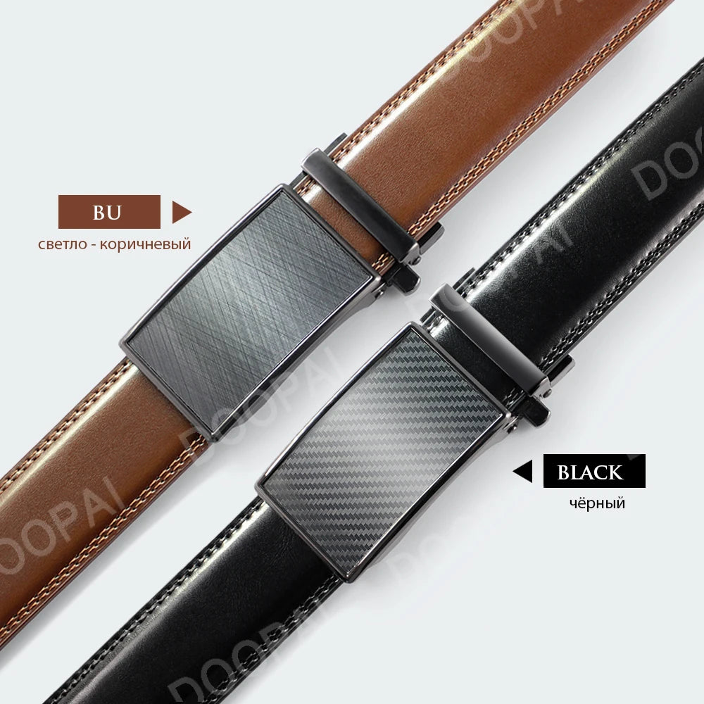 Men's Automatic Leather Ratchet Belt