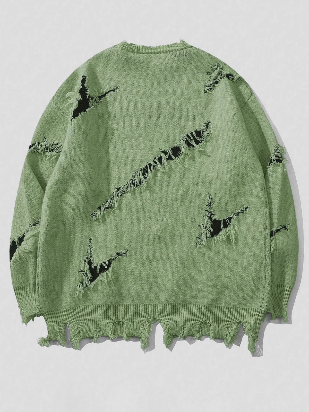 Men's Distressed Knit Sweater