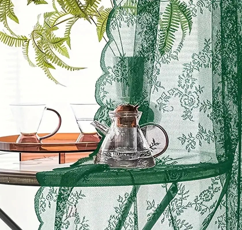 Floral Lace Window Curtain
