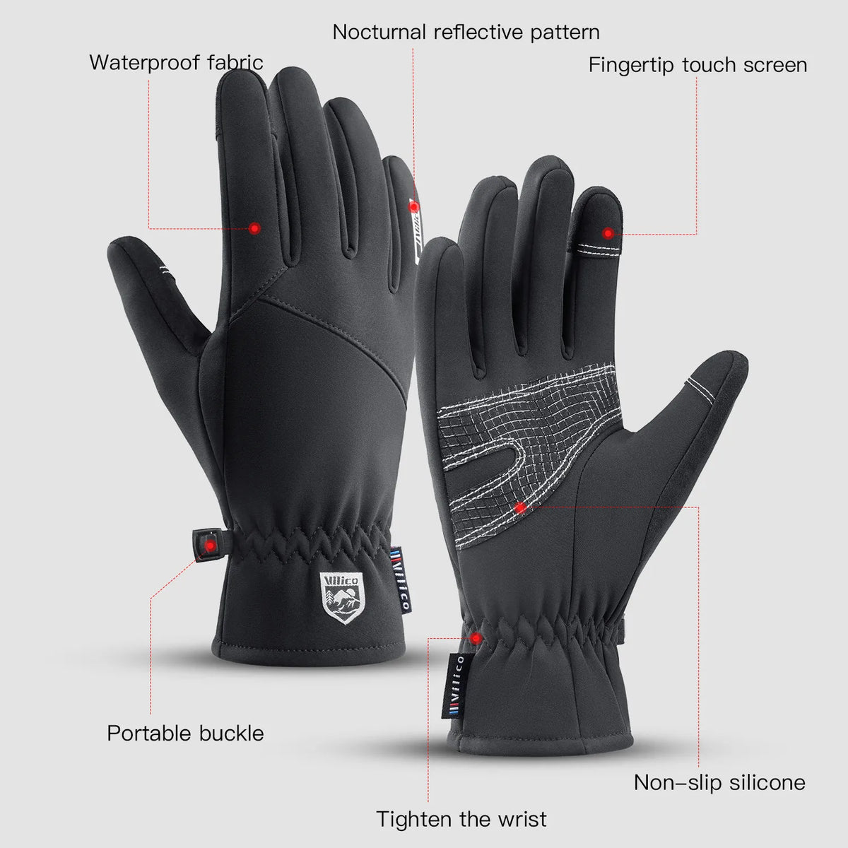 Waterproof Touchscreen Cycling Gloves
