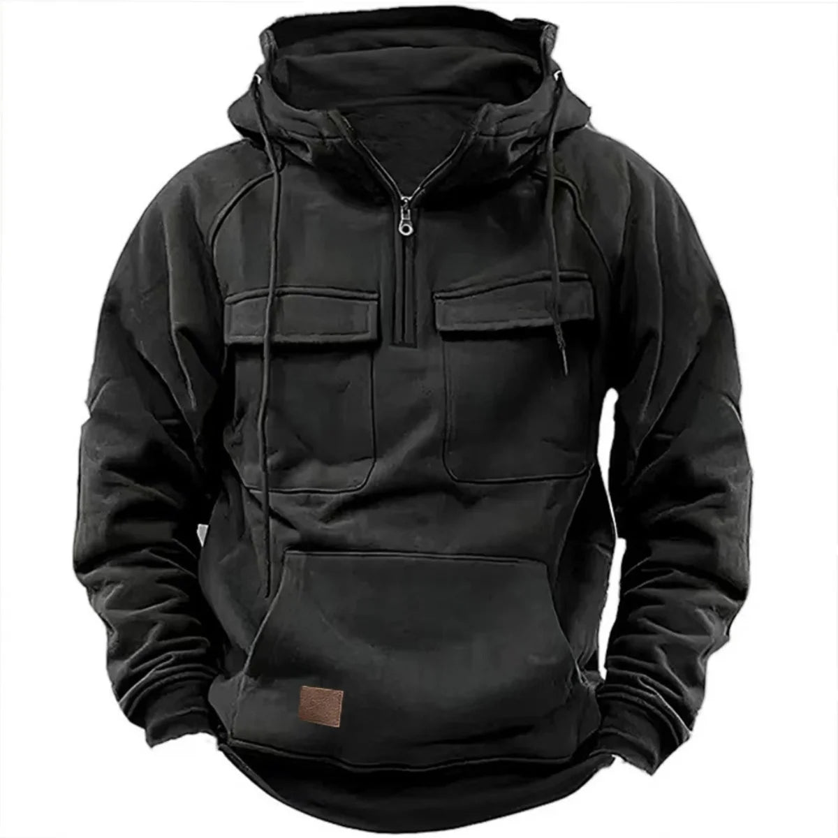 Men's Multi-Pocket Pullover Hoodie