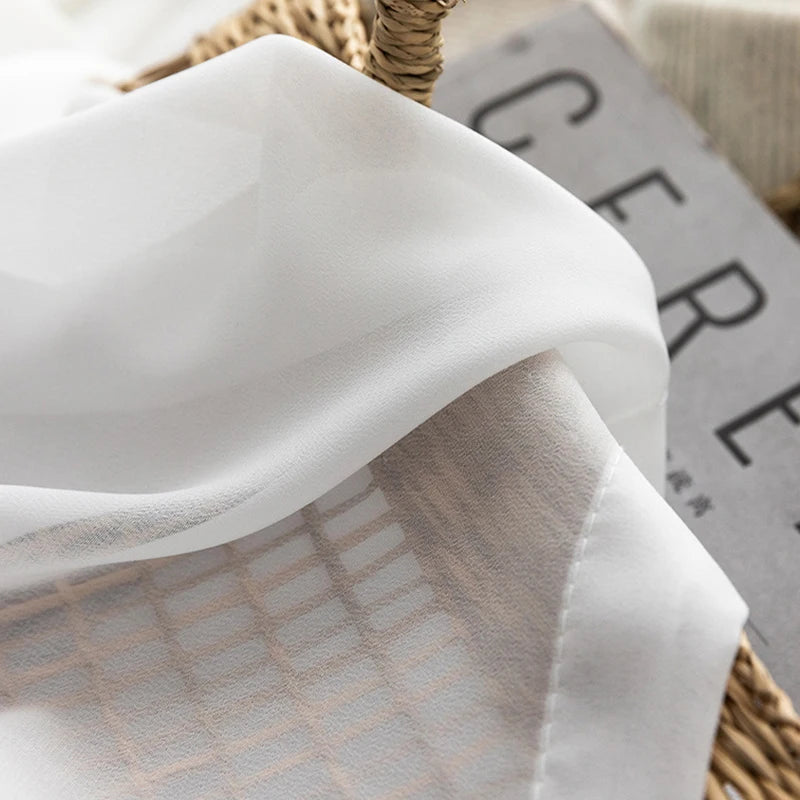 White Sheer Voile Curtains